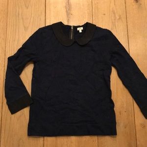 Jcrew scalloped neck shirt.